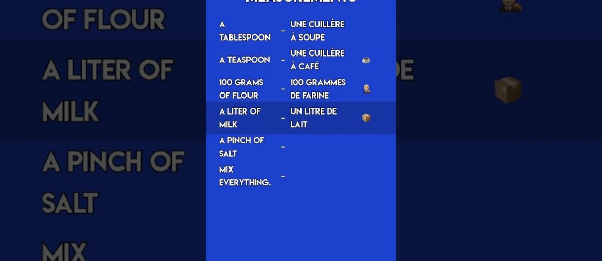 French Cooking Vocabulary: Recipe Measurements! 🥄