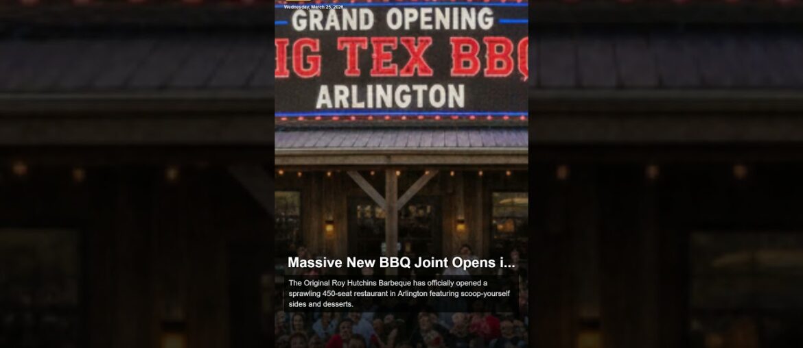 Massive New BBQ Joint Opens in Arlington Massive New BBQ Joint Opens in Arlington