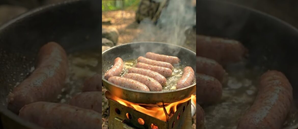 Solo Camp, Gourmet Vibes: The Best Forest Hot Dog 🌭✨