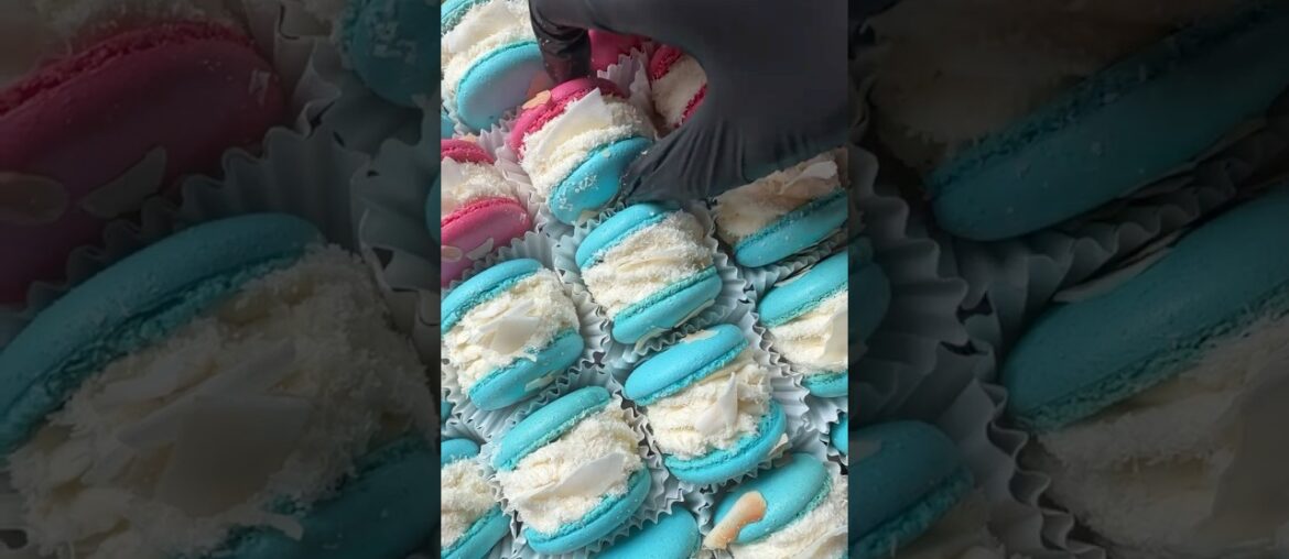 French Macaron ✨ Coconut Cream Texture