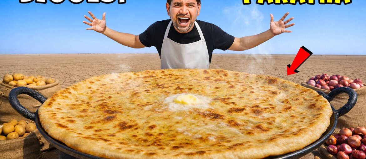 Cooking World’s Biggest Aloo Paratha 🔥 - सबसे बड़ा आलू का पराठा 😱 | 7 Days Cooking Challenge | Day-5