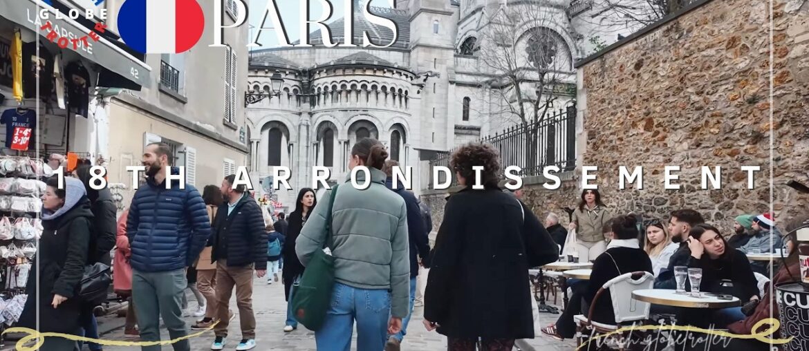 Paris 18th District Montmartre Spring Walking Tour 4K 🇫🇷 Saint-Pierre Church ➜ Sacré-Cœur