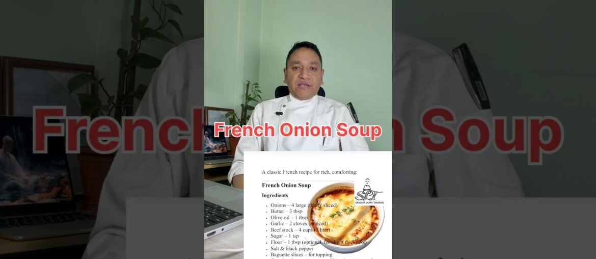 A classic French recipe for rich, comforting #french  #onion #soup #recipe