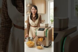 Making French fries with this high-tech machine is super easy. #FrenchFriesMachine #KitchenGadgets