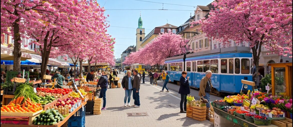 Relaxing Walking Tour in Geneva | BIO FARMERS MARKET 🇨🇭 Switzerland 4K