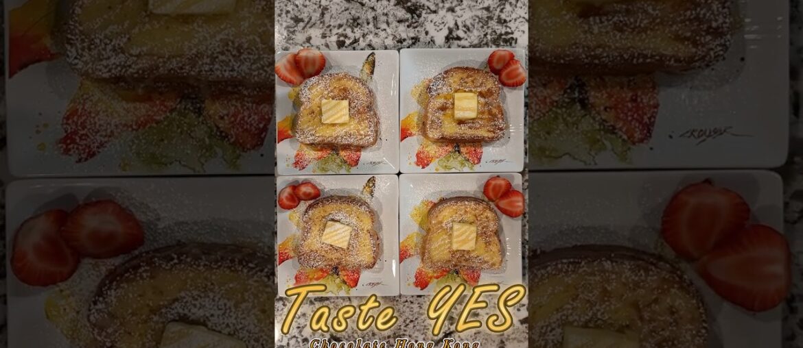YES Chocolate Hong Kong French toast #tasty #breakfast #recipe #hongkong #french #toast #asmr #short