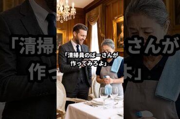 「ばーさんが作ってみろよ」と高級フレンチで清掃員の老婆を嘲笑する若手オーナー。 だが、この老婆の正体が判明した瞬間、全スタッフの顔が蒼白になる。