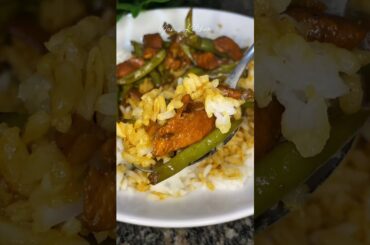 Easy chicken and french beans recipe #adoborecipe #shorts