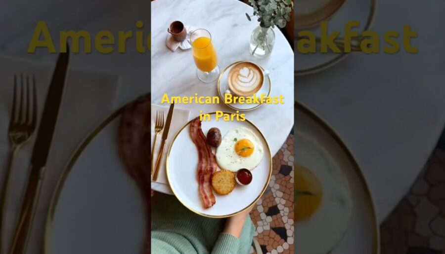 Luxury American Breakfast in a Parisian Brasserie | Classic American Breakfast in Paris France 🇫🇷