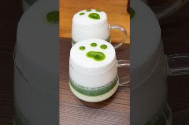 【Fluffy Macha Latte🐾】#japanesefood  #もぐてれグルメ