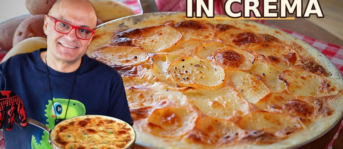 PATATE  alla CREMA e Formaggio FACILI al FORNO Pommes Dauphinoise