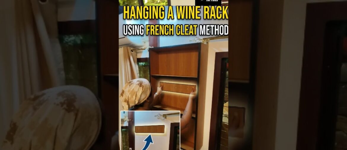 Wine Rack Installation using French Cleat method..