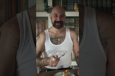 French guy eats Parisian flan