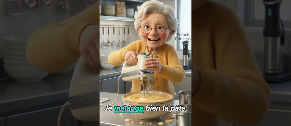 La recette du gâteau 🥧#Français #Recette #Gâteau #Cuisine #ApprendreLeFrançais #Animation3D