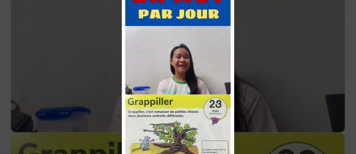 Un mot par jour: J83: Grappiller #france #vietnam #french #vn #tp #grape #wine #take #fruit #fruits