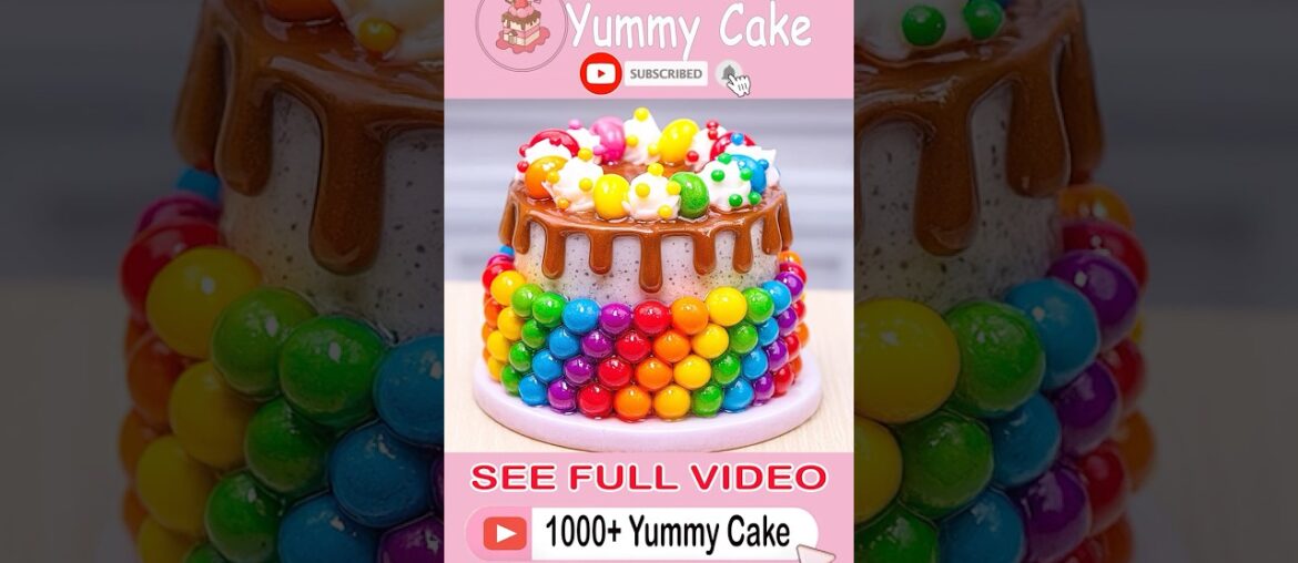 Sweet French-Style Mini Rainbow KitKat Chocolate Cake Decorating Ideas #cake #shorts #viral #fyp