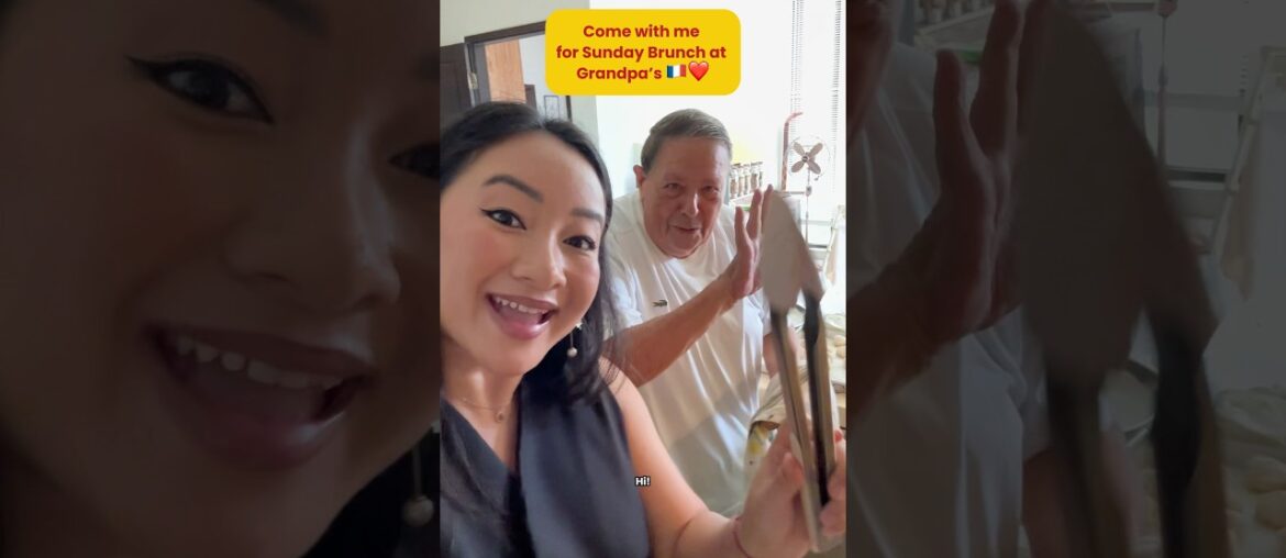 Sunday Brunch with my French Grandpa = Steak, Pommes Dauphine & Wine 😍❤️ #sundaybrunch #familytime