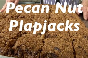 Pecan nut and Honey flapjacks Recipe" Easy Homemade" with French Julian