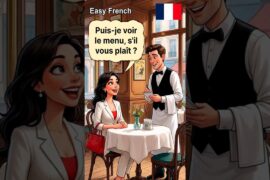 Real-Life French Conversation for Beginners | Ordering Food at a French Restaurant #shorts