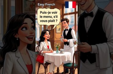 Real-Life French Conversation for Beginners | Ordering Food at a French Restaurant #shorts
