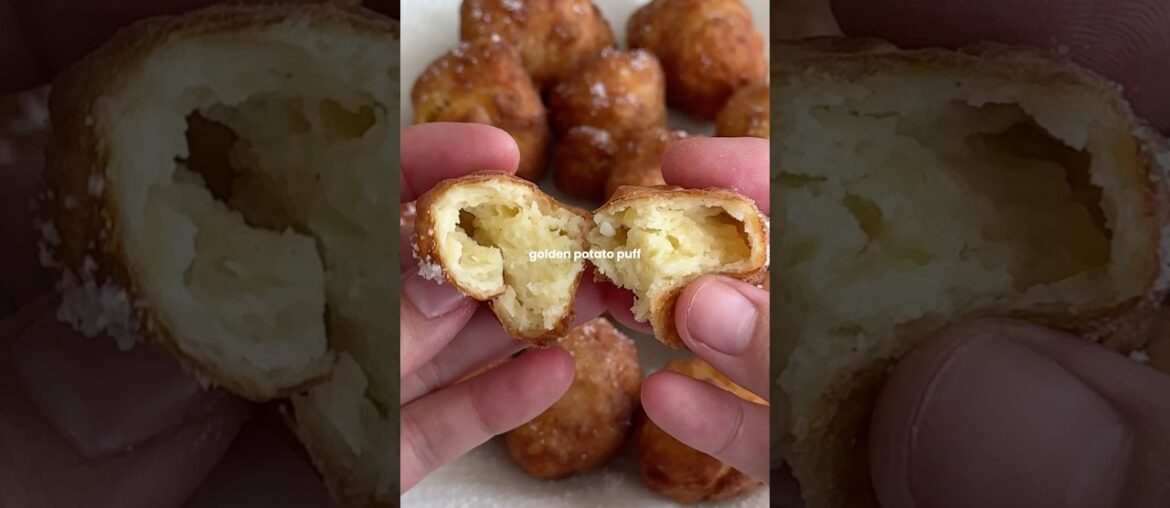 My French Grandpa’s Pommes Dauphine Recipe - in the description! ⬇️😍 #frenchfood #potato #recipe