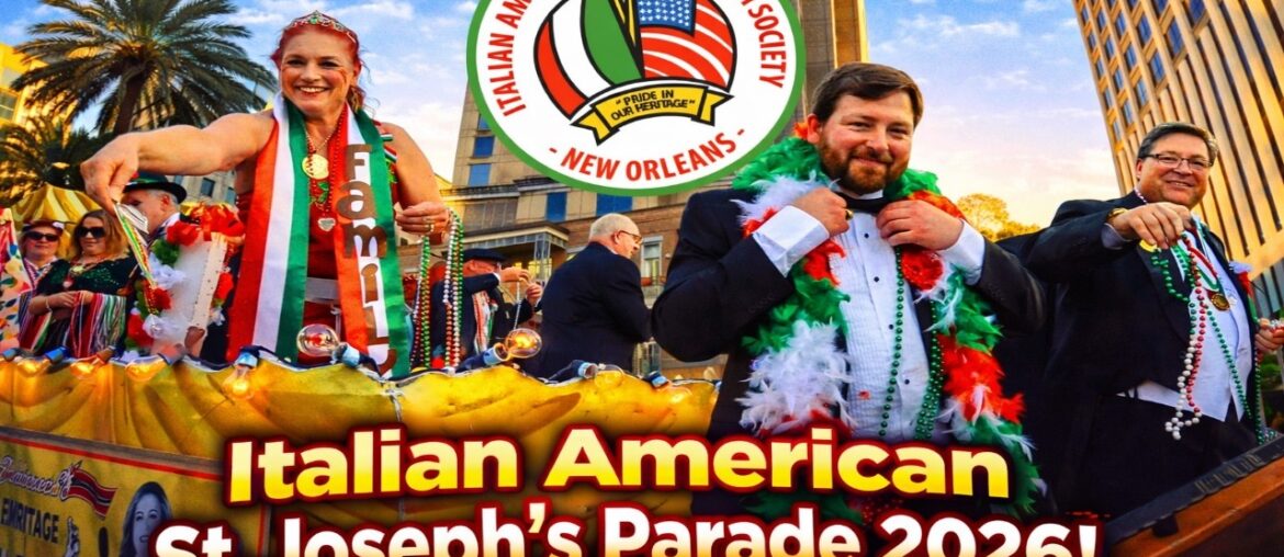 54TH  Italian-American St Joseph Day Parade 2026 in the French Quarter, New Orleans.🍝🍕🇮🇹