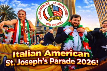 54TH  Italian-American St Joseph Day Parade 2026 in the French Quarter, New Orleans.🍝🍕🇮🇹