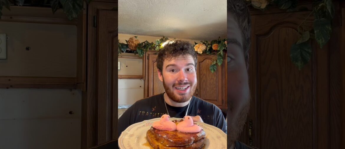 Day 1 Easter French toast!#easter #breakfastideas #series #peeps #viral #shorts #youtube #food