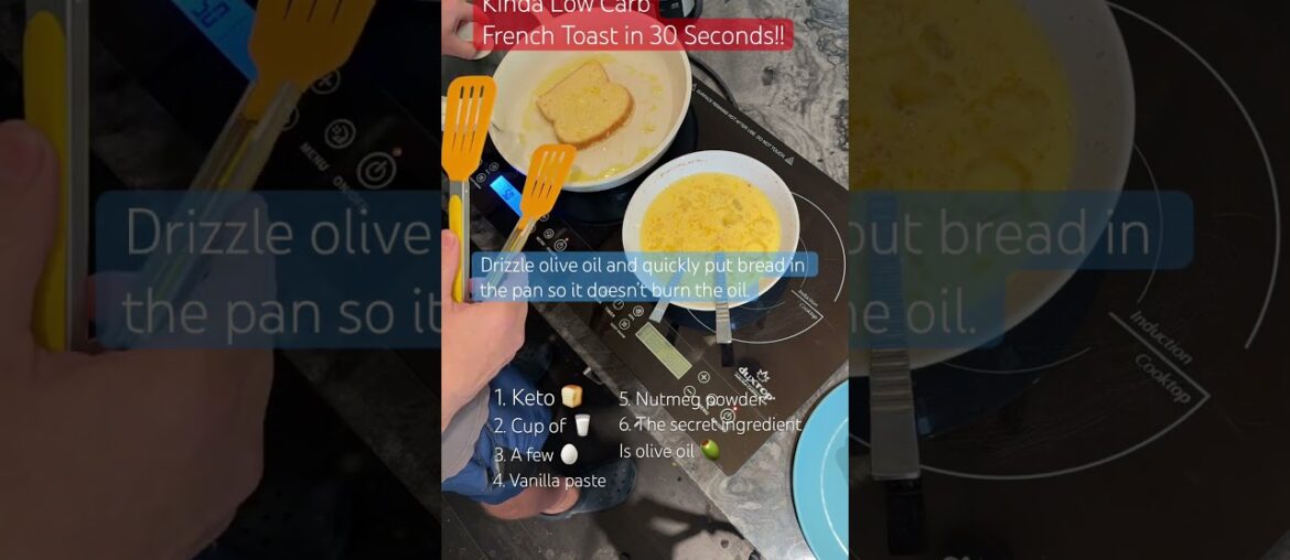 Kinda Low-Carb French Toast recipe in 30 seconds.