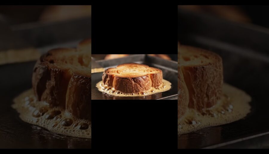 The Ultimate Caramelized Toast 🥞🍯 #shorts