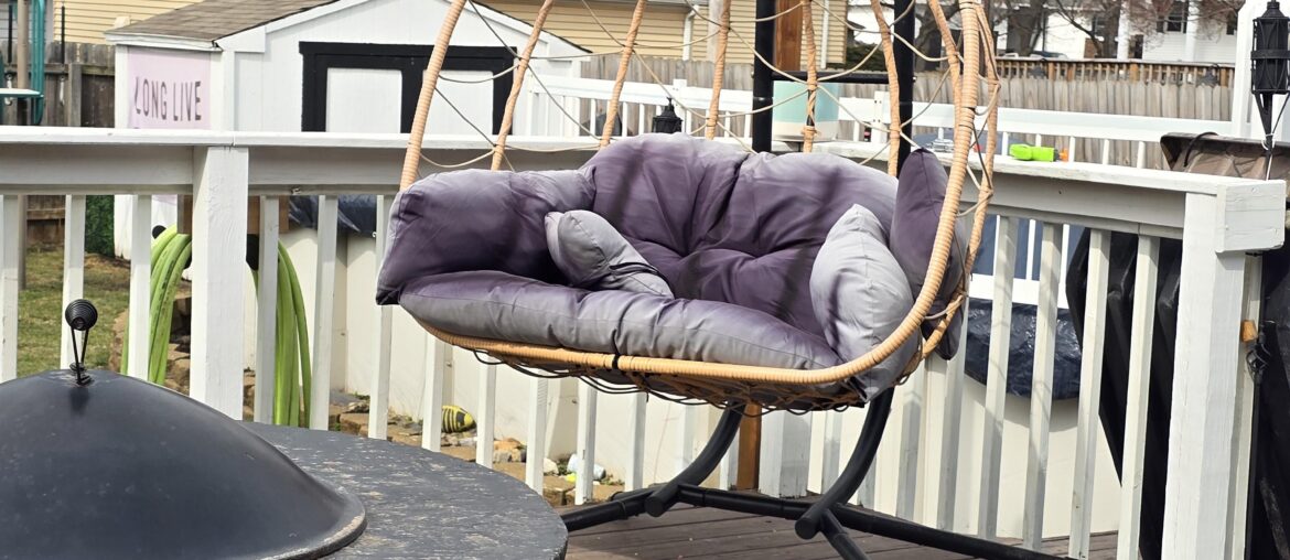 CUSHION replacement for double egg chair. Beige.