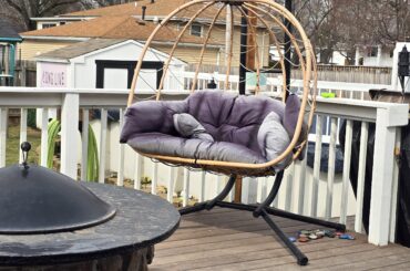 CUSHION replacement for double egg chair. Beige.