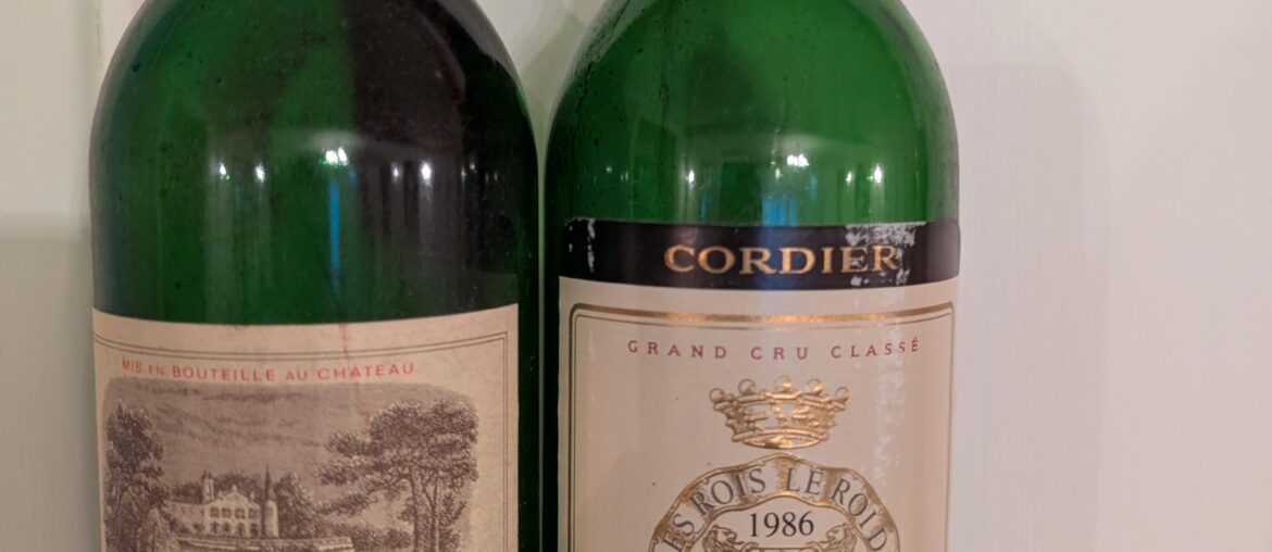 1986 wine tasting Chateau Lafite & Chateau Gruaud Larose