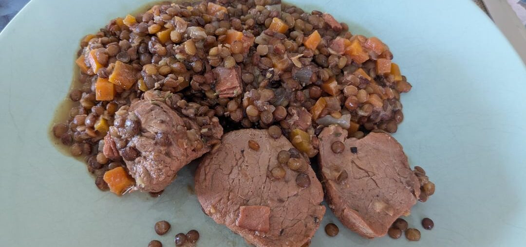 Filet mignon aux lentilles Filet mignon aux lentilles