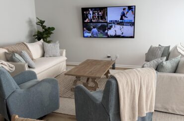 Would putting a fireplace TV console under this TV be tacky? It just solves the issue of not having a fireplace. Any pics of tasteful ones?