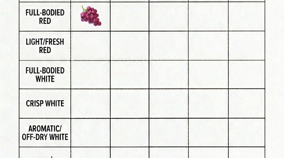 GATEWAY WINE MATRIX (Full-bodied red)