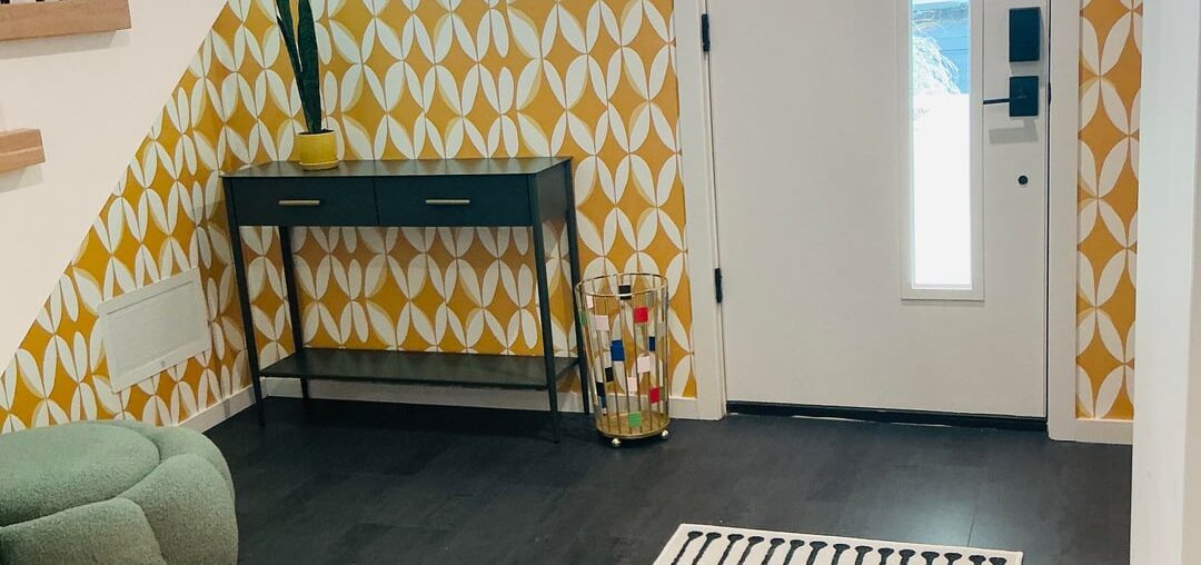 Lobby before and during