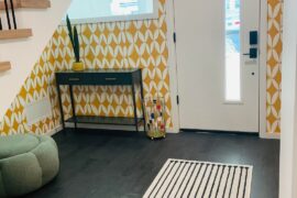 Lobby before and during