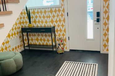 Lobby before and during