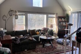 Any idea how to decorate this wall full of windows ??