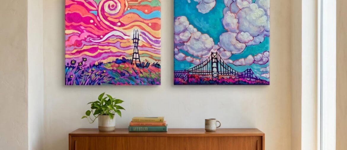 Glad to share two new paintings! Hi all! I am a traditional media artist who specializes in custom artwork for home and offices. These 2 are from series San Francisco. 🙏