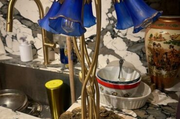 Which metal finish looks best with cobalt blue glass?
