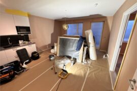 Is this wall generally painted or no above the kitchen?