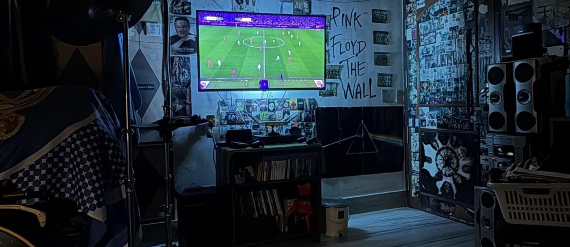 One half of my room. “To watch or listen to” side of the room.