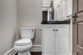 Bathroom paint and wallpaper. Red?