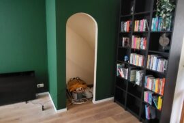 We just moved in here, and have this interesting arch that leads to a storage space. We would like to cover it up, cause we want to store things like vaccuums and other stuff we dont want to see. Suggestions are welcome :)