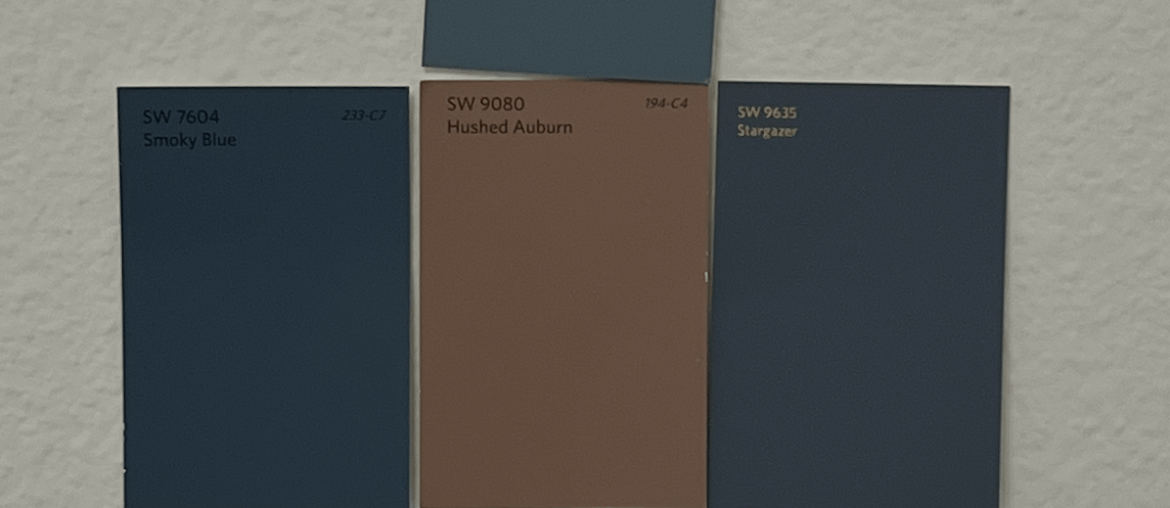 Which blue color in nursery to 'match' sisters room that is Hushed Aurburn?