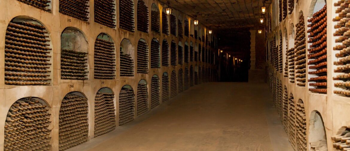 Uncovered wine cellar