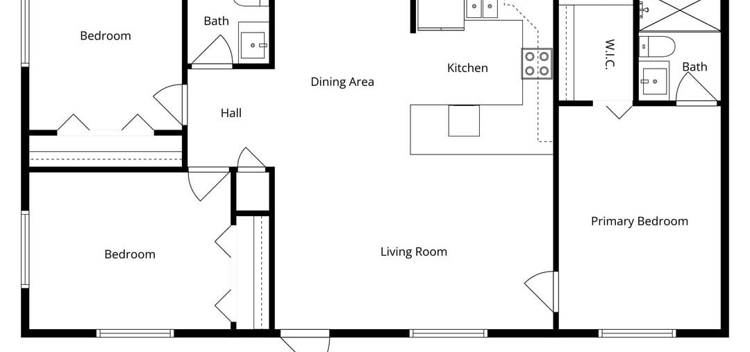 How would you set up the living room with tv, couch and high chairs by the kitchen counter?