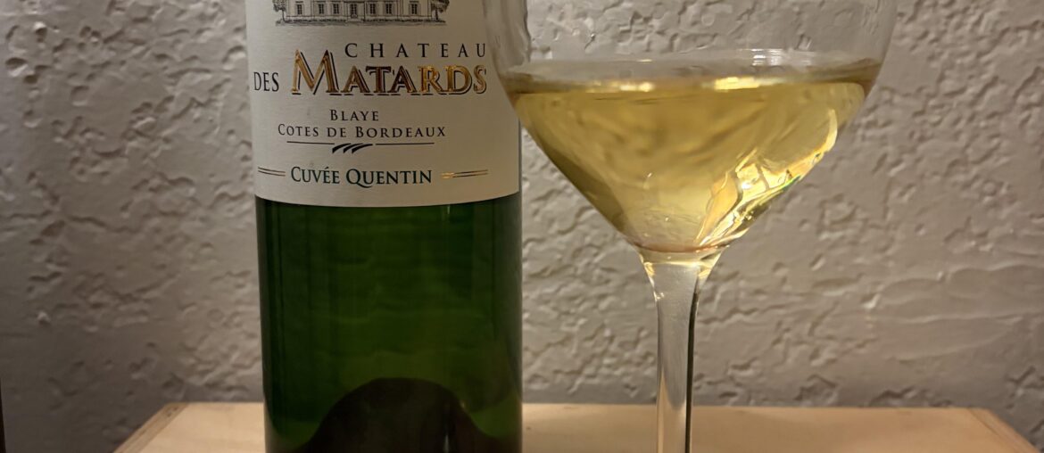 Chateau des Matards ‘Cuvée Quentin’, Blaye 2020